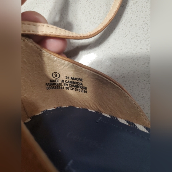 NWOT GEORGE Belles sandales à petits talons compensés neuves sans étiquette - Picture 5 of 7